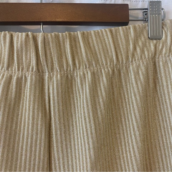 ASYOU flared split side beach pants in gold size 8 - Picture 7 of 14